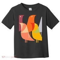 Bird Print Art Deco 60s Style Minimal Hippy Toddler T-Shirt thumb 0
