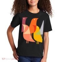 Bird Print Art Deco 60s Style Minimal Hippy Kids T-Shirt thumb 2