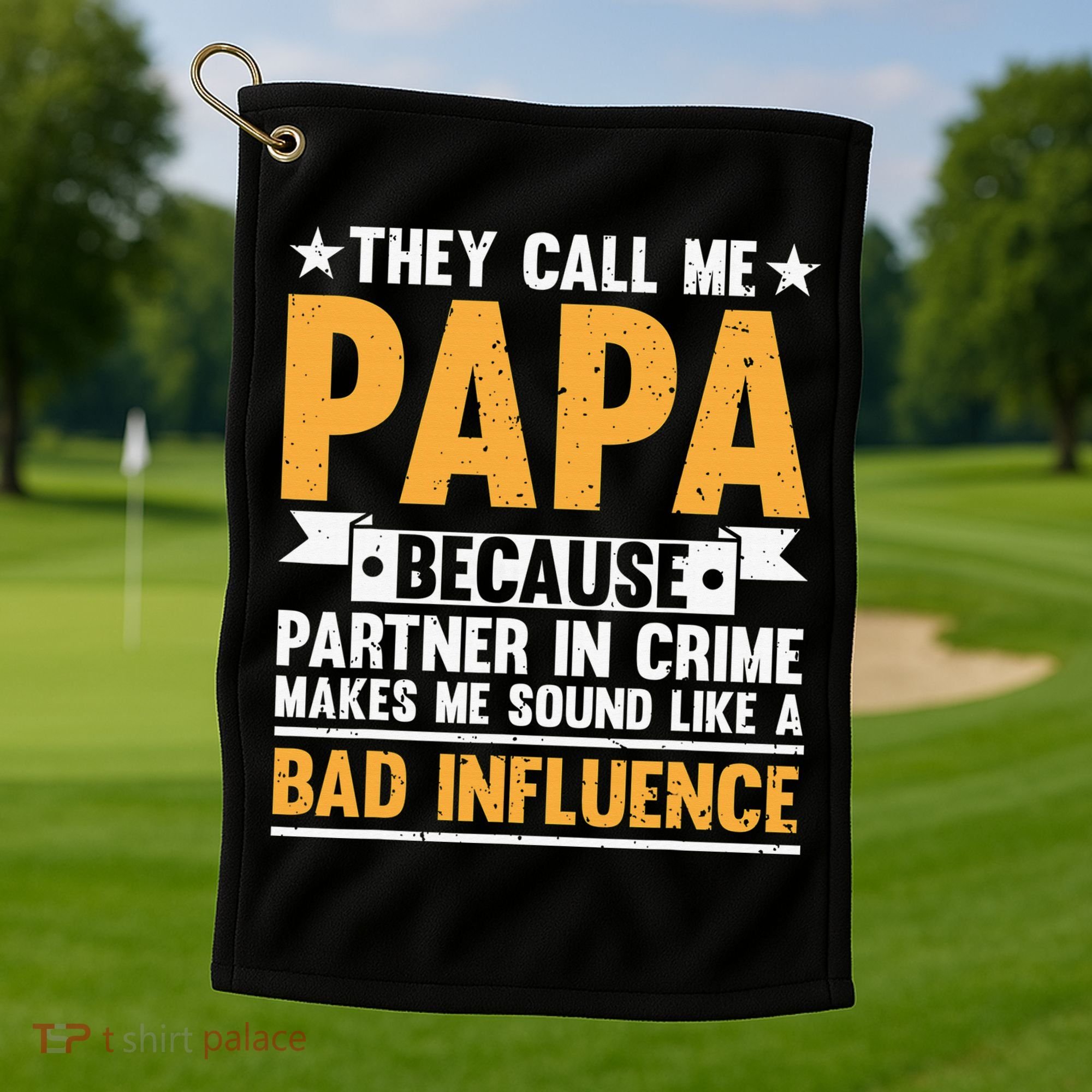 Best Papa By Par Father's Day Golf Gift Grandpa Golf Towel