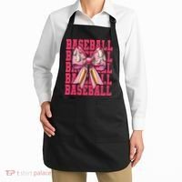 Baseball Player Baseball Girl Mom Mothers Day Coquette Bow Apron thumb 2