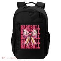 Baseball Player Baseball Girl Mom Mothers Day Coquette Bow Backpack thumb 0