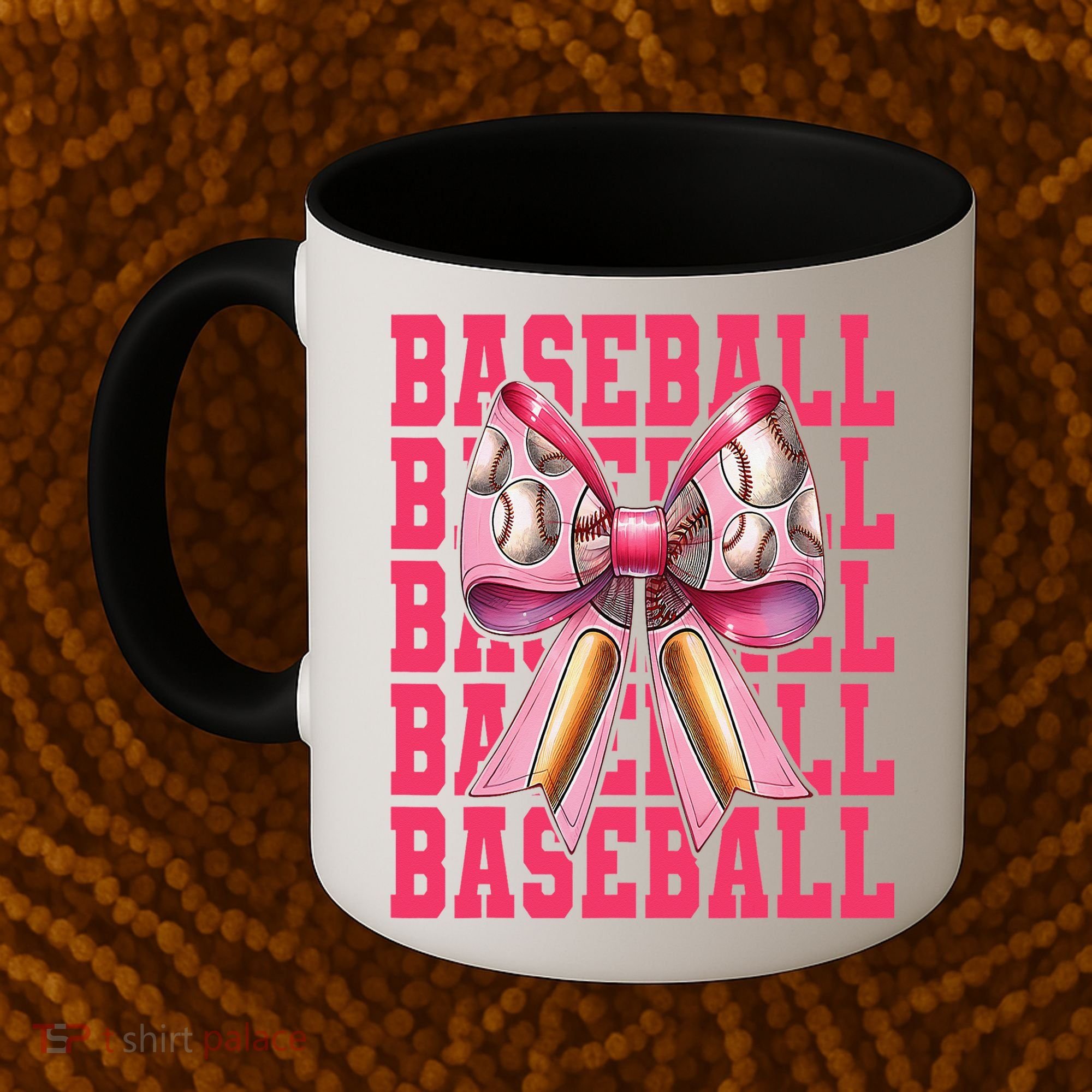 Baseball Player Baseball Girl Mom Mothers Day Coquette Bow Coffee Mug