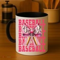 Baseball Player Baseball Girl Mom Mothers Day Coquette Bow Coffee Mug thumb 4