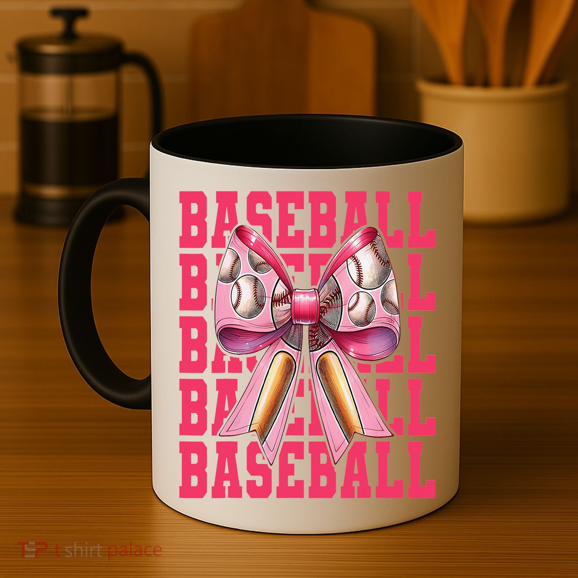Baseball Player Baseball Girl Mom Mothers Day Coquette Bow Coffee Mug