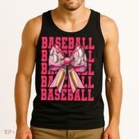 Baseball Player Baseball Girl Mom Mothers Day Coquette Bow Tank Top thumb 3