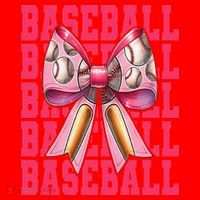 Baseball Player Baseball Girl Mom Mothers Day Coquette Bow Santa Hat thumb 1