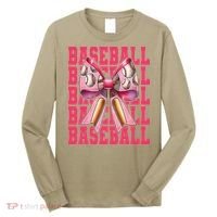 Baseball Player Baseball Girl Mom Mothers Day Coquette Bow Long Sleeve Shirt thumb 0