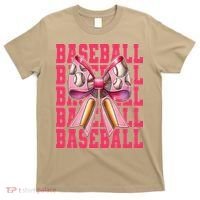Baseball Player Baseball Girl Mom Mothers Day Coquette Bow T-Shirt thumb 0