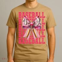 Baseball Player Baseball Girl Mom Mothers Day Coquette Bow T-Shirt thumb 3