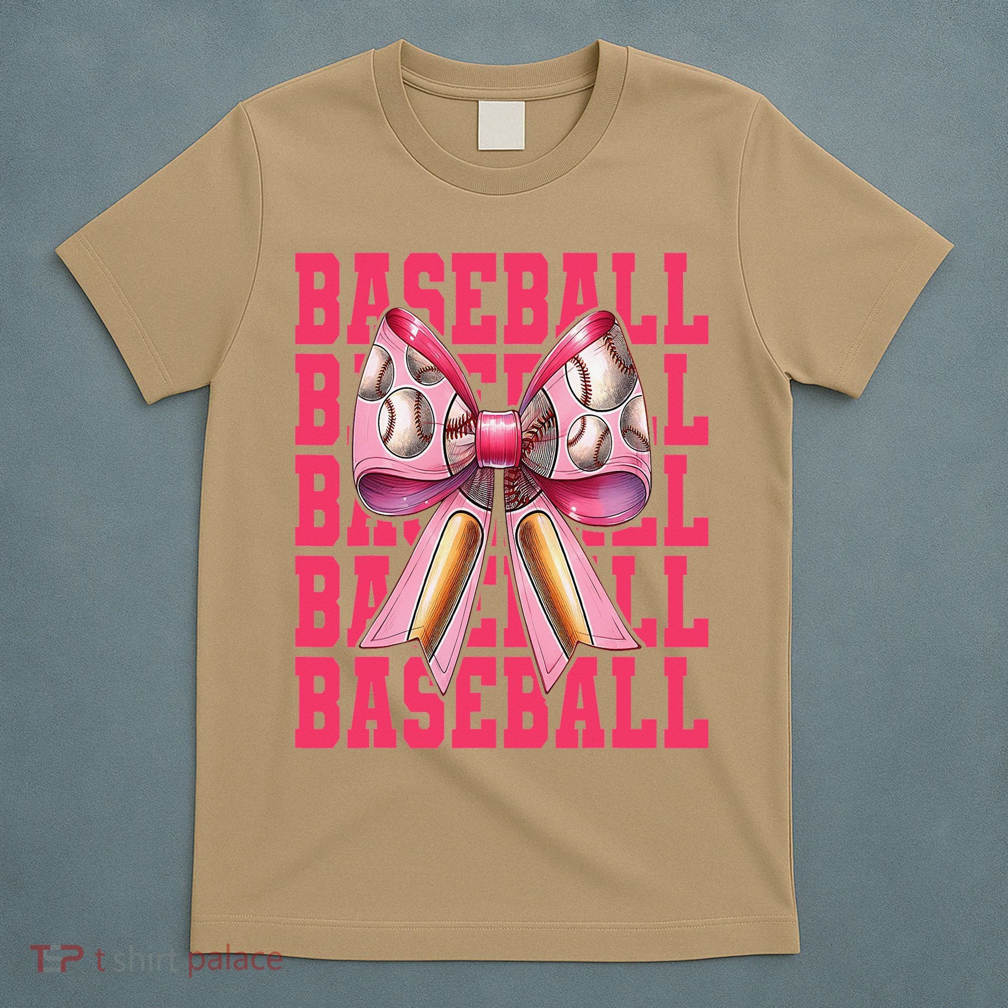 Baseball Player Baseball Girl Mom Mothers Day Coquette Bow T-Shirt