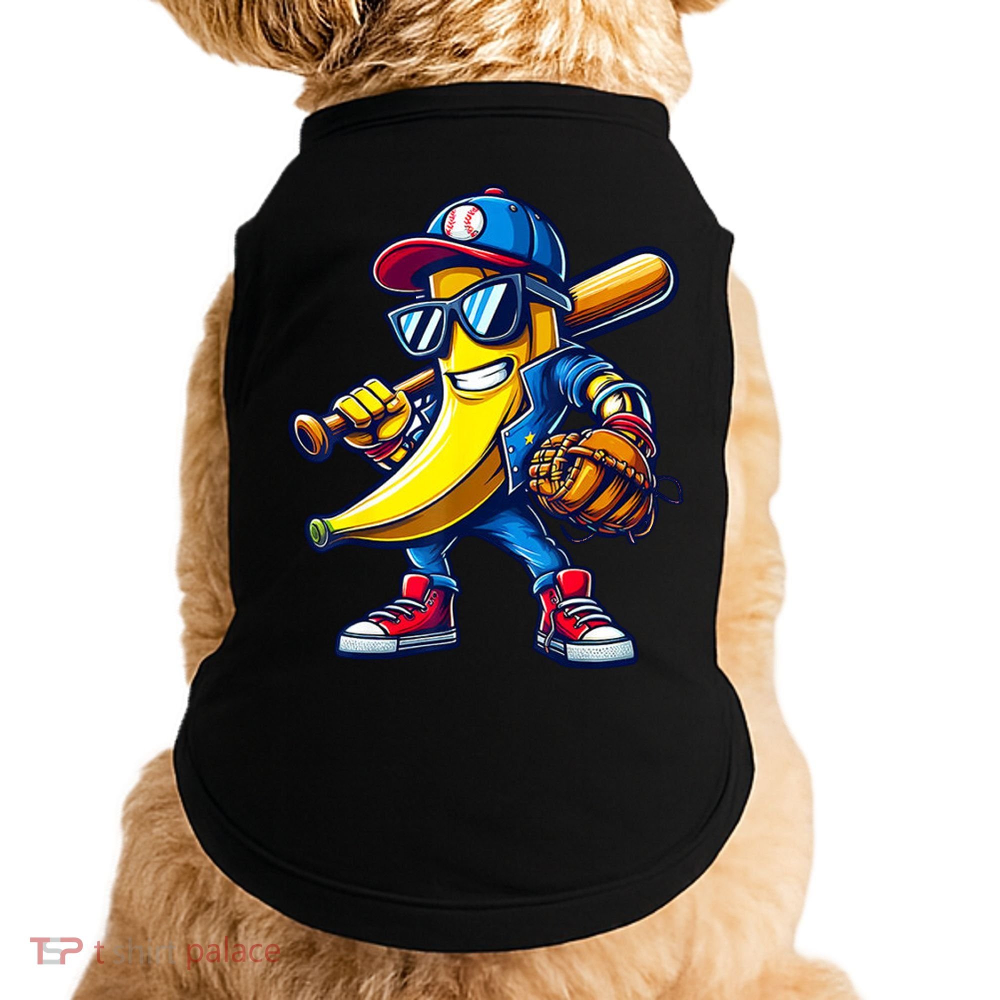 Banana Playing Baseball Fruit Lover Baseball Doggie Tank