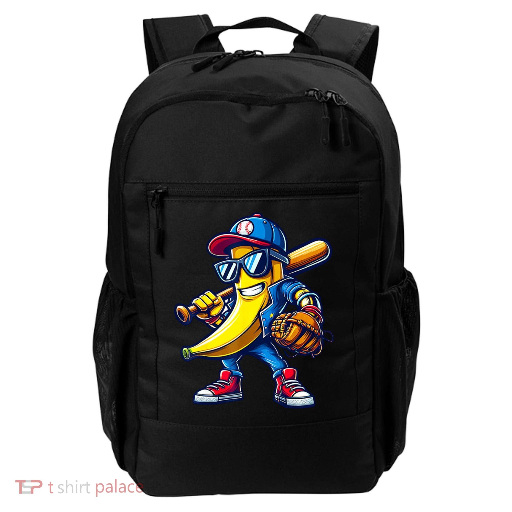 Banana Playing Baseball Fruit Lover Baseball Backpack