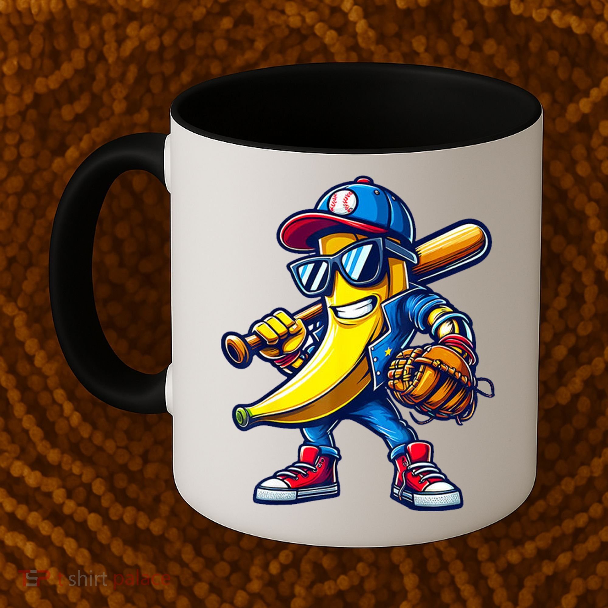 Banana Playing Baseball Fruit Lover Baseball Coffee Mug