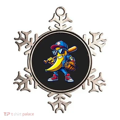 Banana Playing Baseball Fruit Lover Baseball Ornament