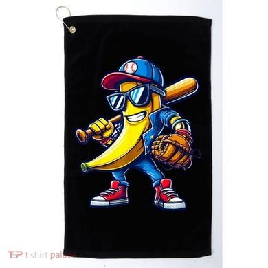 Banana Playing Baseball Fruit Lover Baseball Golf Towel