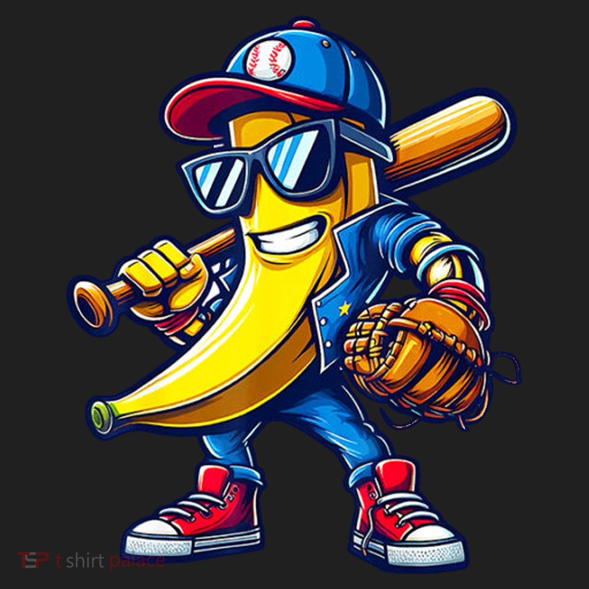 Banana Playing Baseball Fruit Lover Baseball Golf Towel