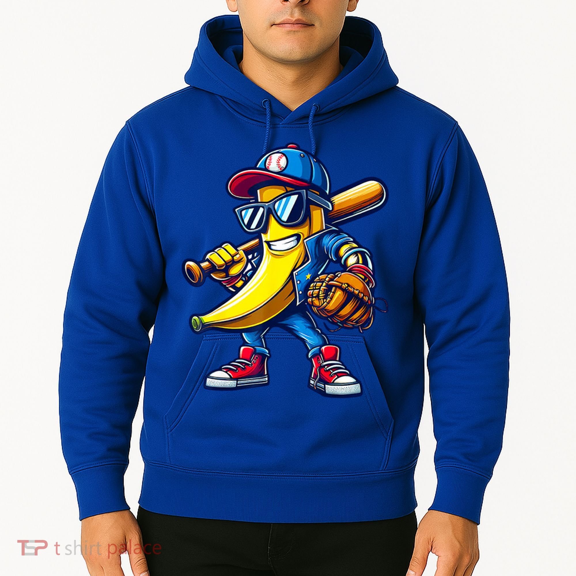 Banana Playing Baseball Fruit Lover Baseball Hoodie