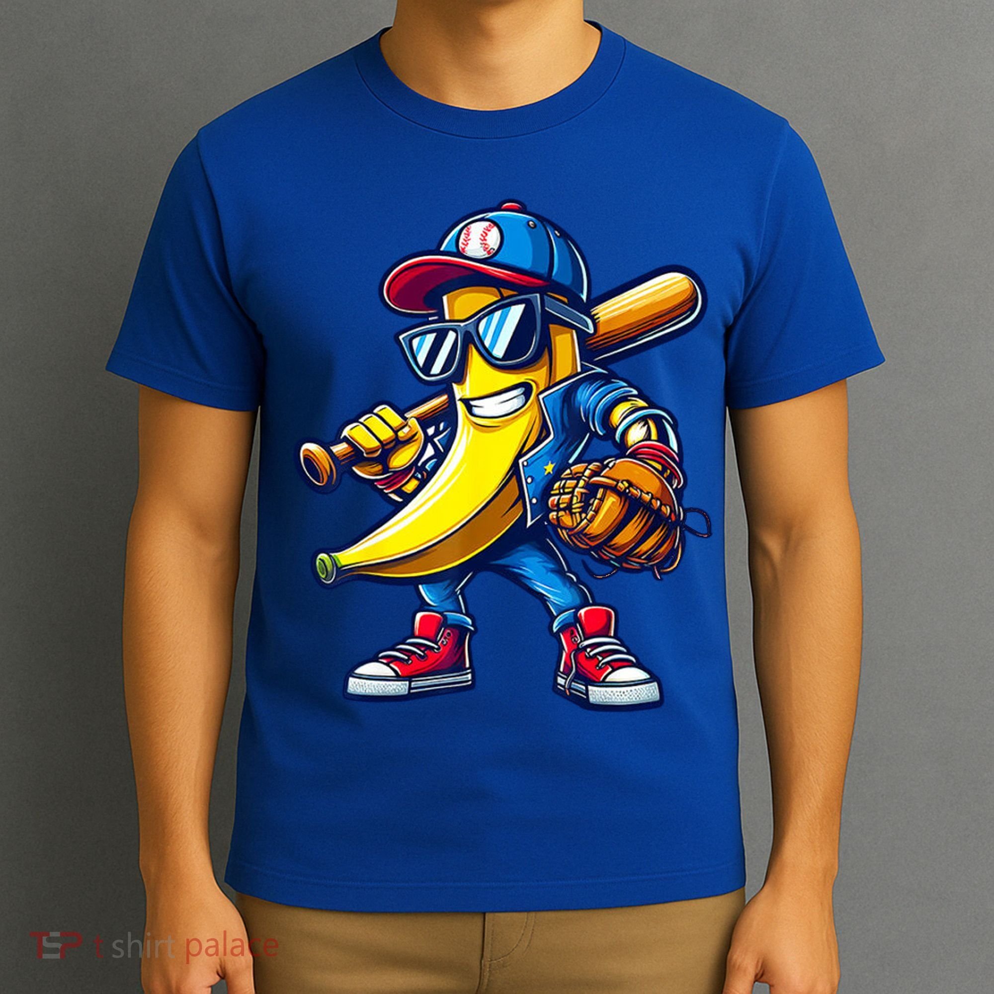 Banana Playing Baseball Fruit Lover Baseball T-Shirt
