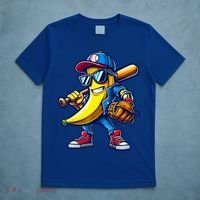 Banana Playing Baseball Fruit Lover Baseball T-Shirt thumb 5