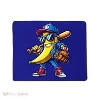 Banana Playing Baseball Fruit Lover Baseball Mousepad thumb 0