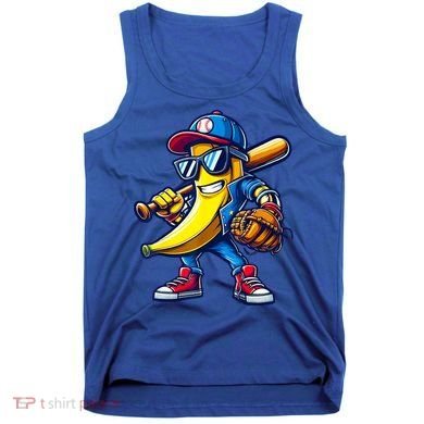 Banana Playing Baseball Fruit Lover Baseball Tank Top