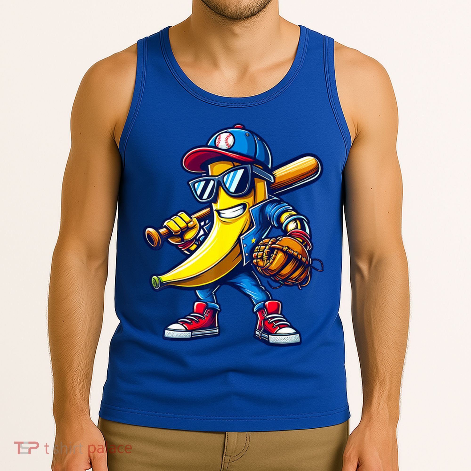 Banana Playing Baseball Fruit Lover Baseball Tank Top