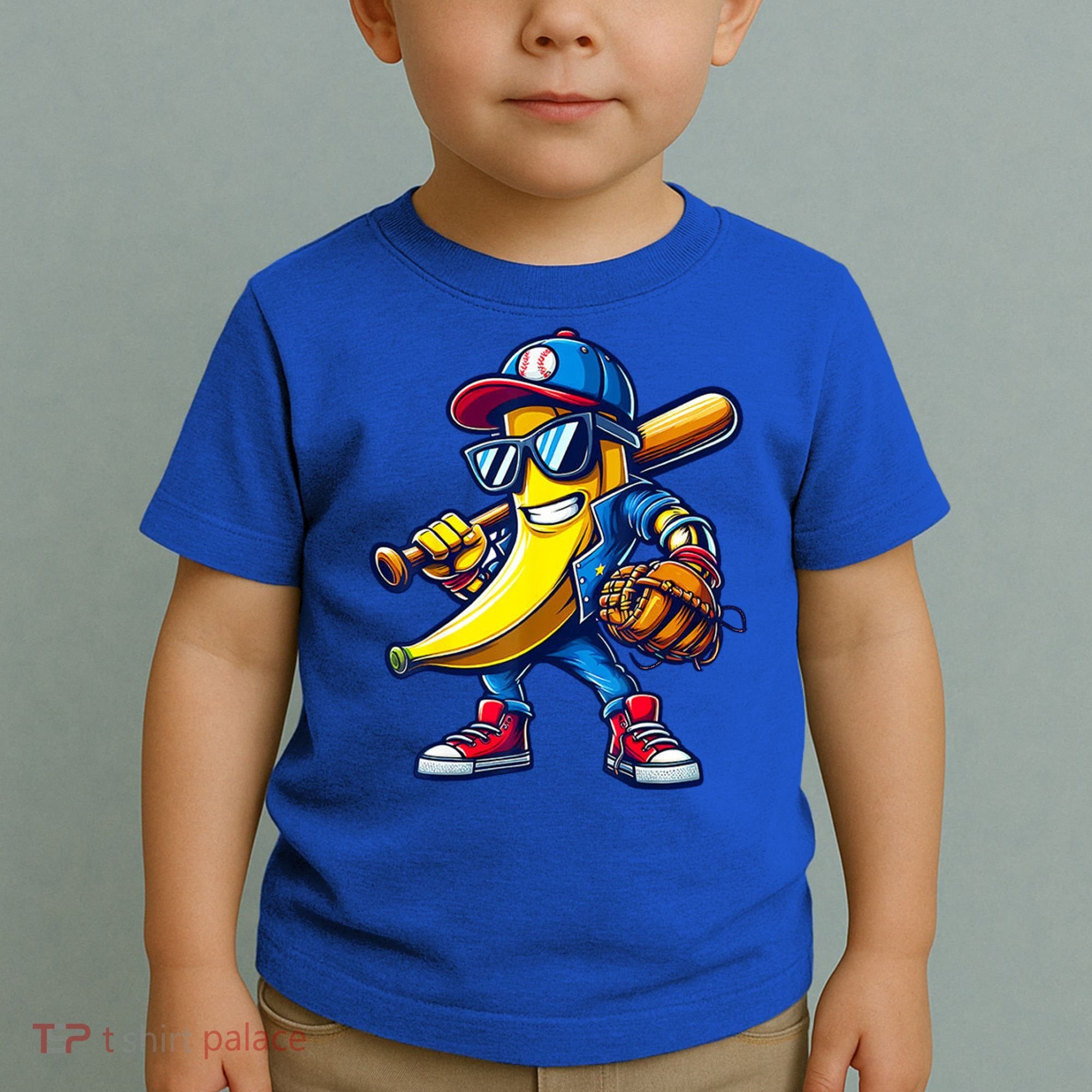 Banana Playing Baseball Fruit Lover Baseball Toddler T-Shirt