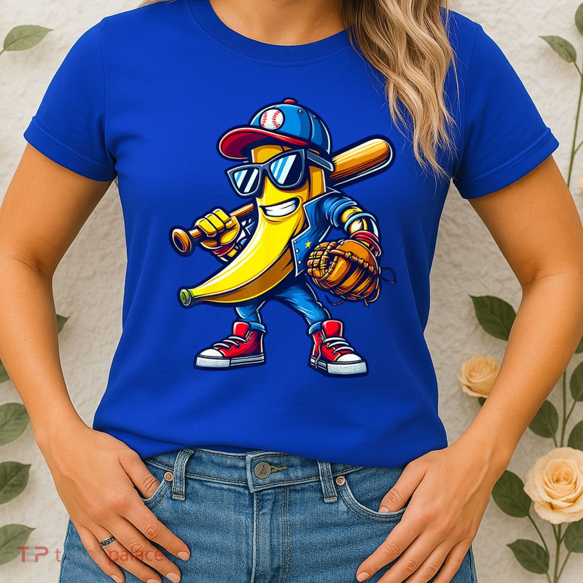 Banana Playing Baseball Fruit Lover Baseball Women's T-Shirt
