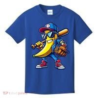 Banana Playing Baseball Fruit Lover Baseball Kids T-Shirt thumb 0
