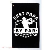 Best Papa By Par Golf Gift Dad Grandpa Gift Funny Gift Golf Towel thumb 0