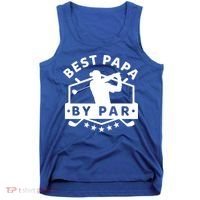 Best Papa By Par Golf Gift Dad Grandpa Gift Funny Gift Tank Top thumb 0