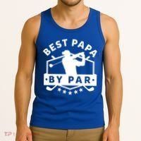 Best Papa By Par Golf Gift Dad Grandpa Gift Funny Gift Tank Top thumb 3