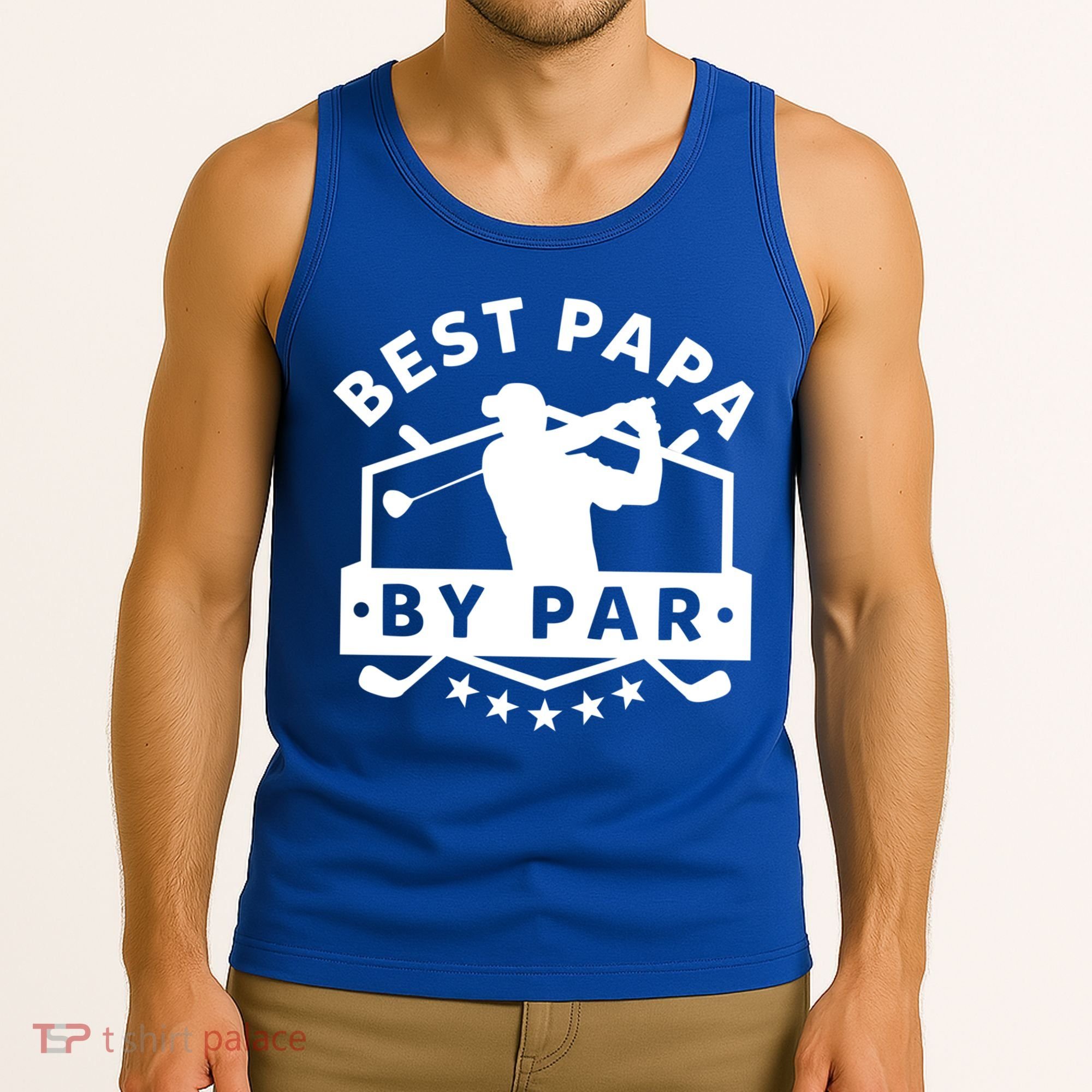Best Papa By Par Golf Gift Dad Grandpa Gift Funny Gift Tank Top