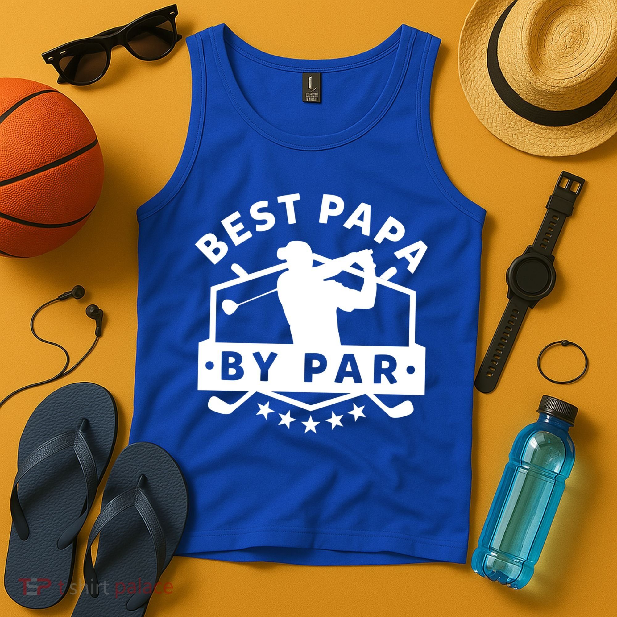 Best Papa By Par Golf Gift Dad Grandpa Gift Funny Gift Tank Top