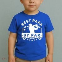 Best Papa By Par Golf Gift Dad Grandpa Gift Funny Gift Toddler T-Shirt thumb 2
