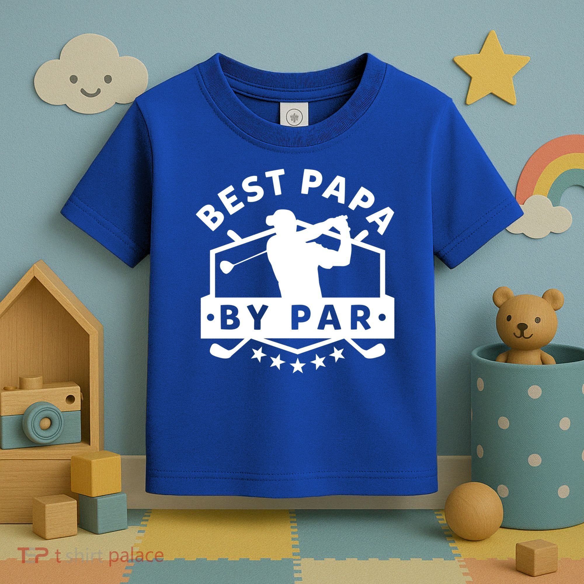 Best Papa By Par Golf Gift Dad Grandpa Gift Funny Gift Toddler T-Shirt
