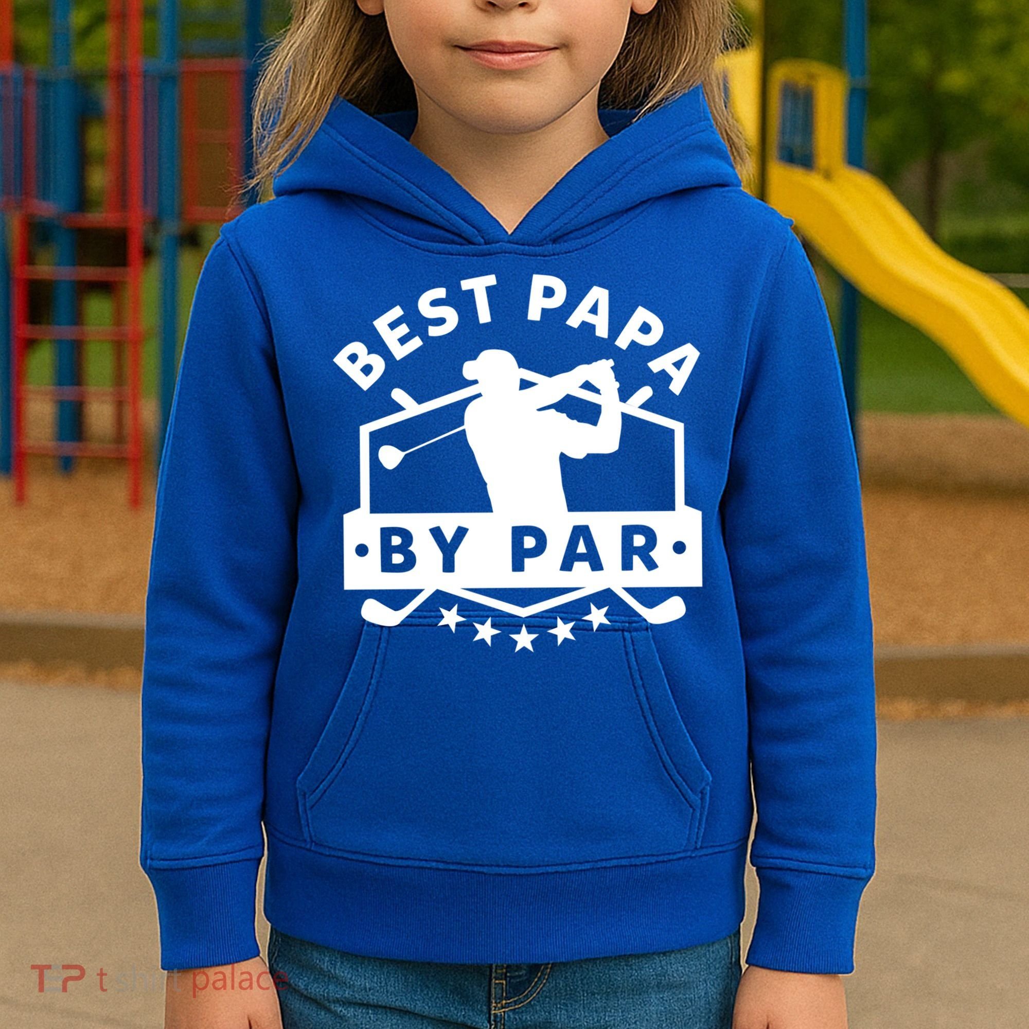 Best Papa By Par Golf Gift Dad Grandpa Gift Funny Gift Kids Hoodie