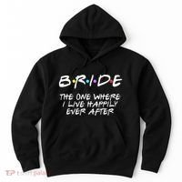 Bachelorette Party Bride The One Where I Live Happily Hoodie thumb 0