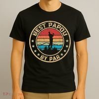 Best Papou By Par Father's Day Funny Golfing T-Shirt thumb 3