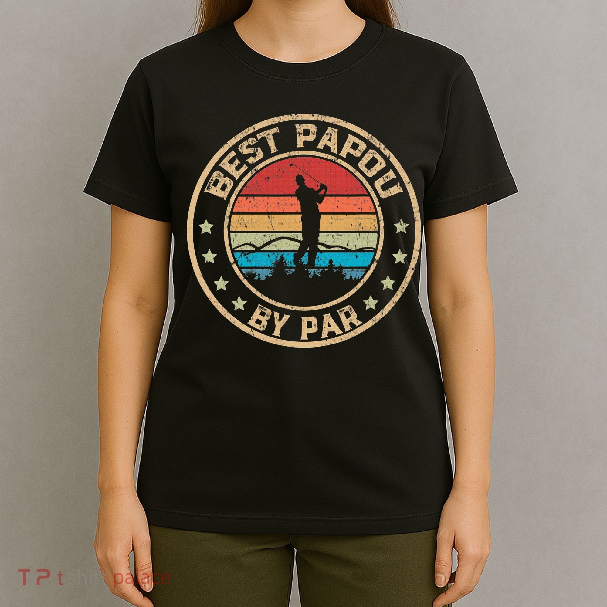 Best Papou By Par Father's Day Funny Golfing T-Shirt