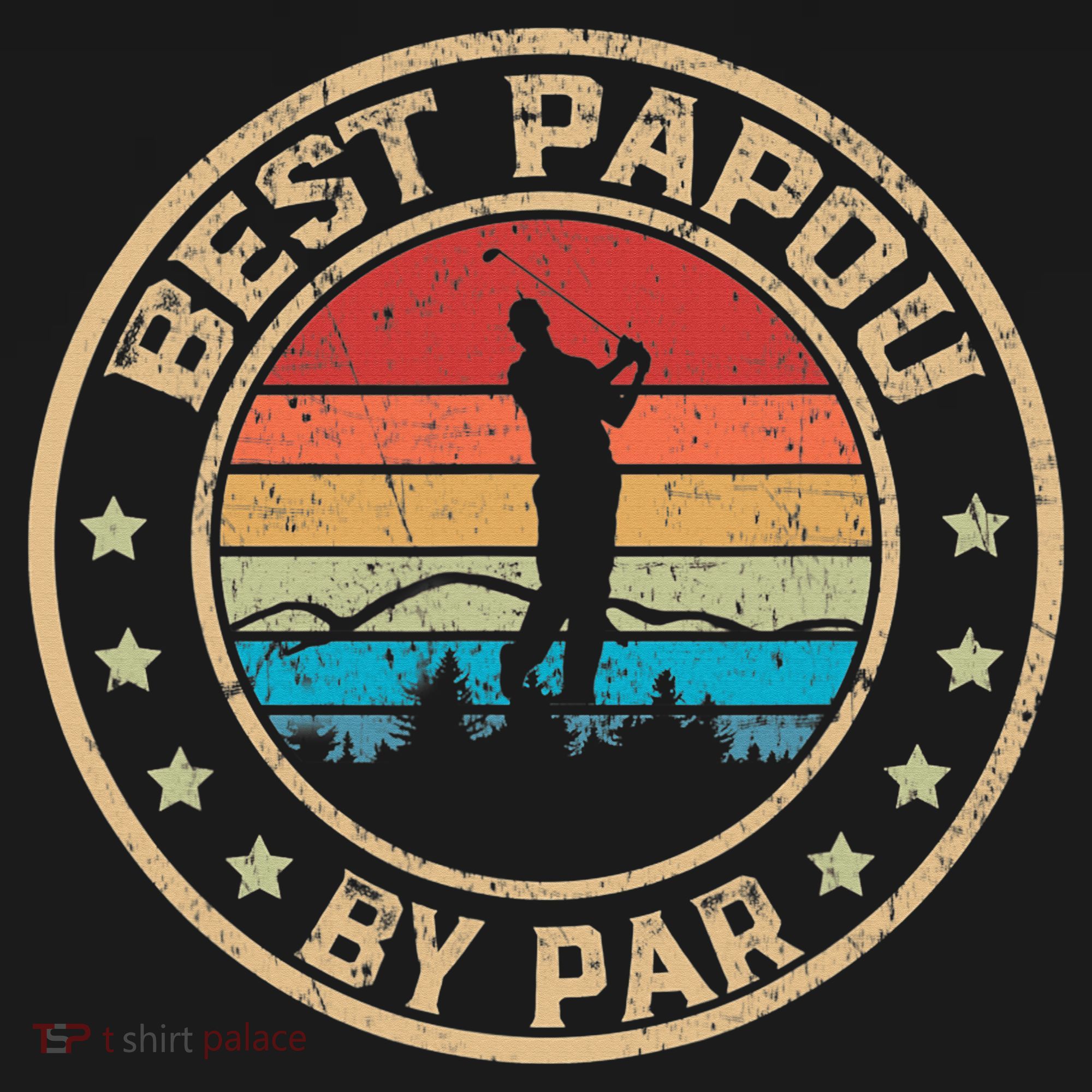 Best Papou By Par Father's Day Funny Golfing Women's Tank Top