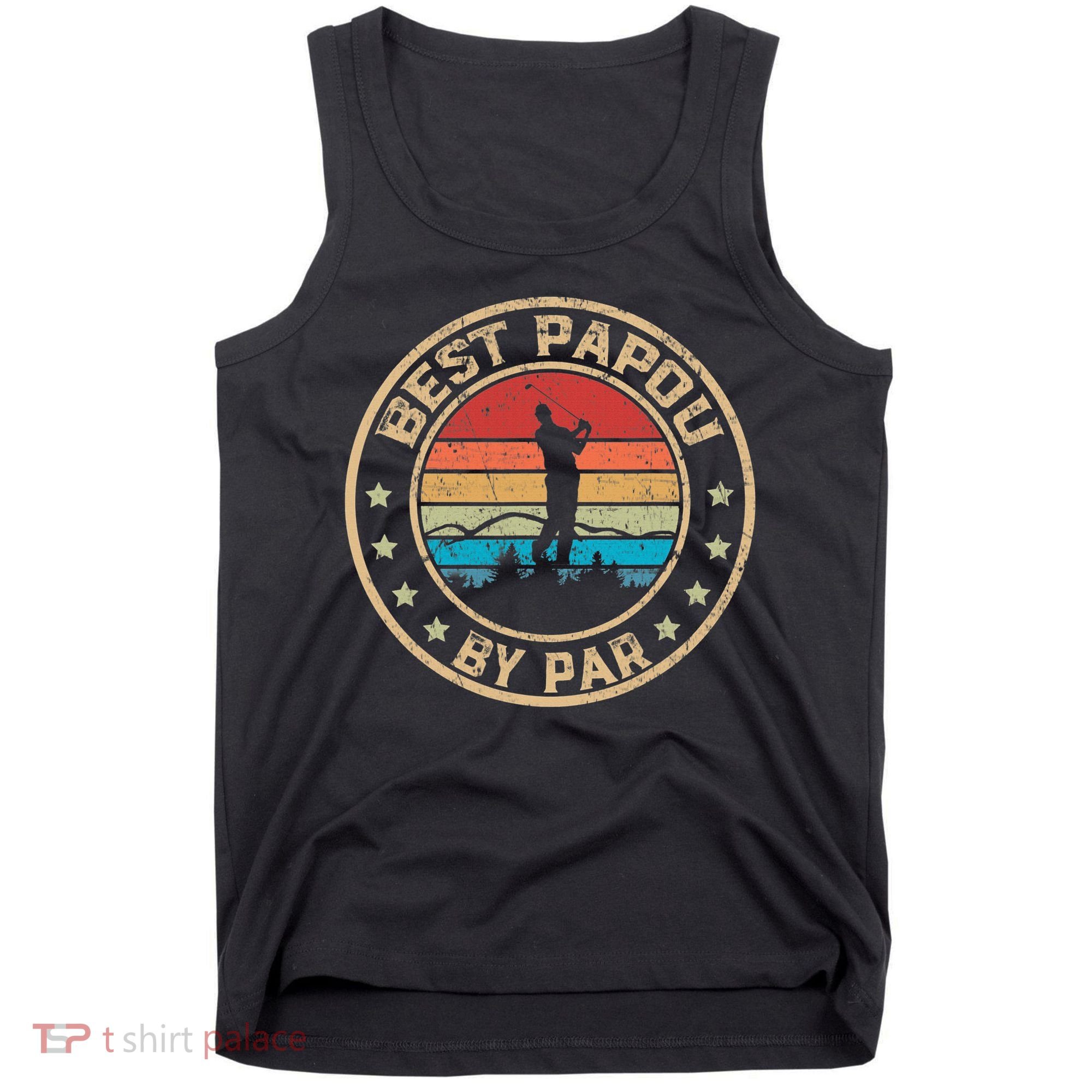 Best Papou By Par Father's Day Funny Golfing Tank Top