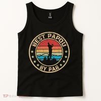 Best Papou By Par Father's Day Funny Golfing Tank Top thumb 2