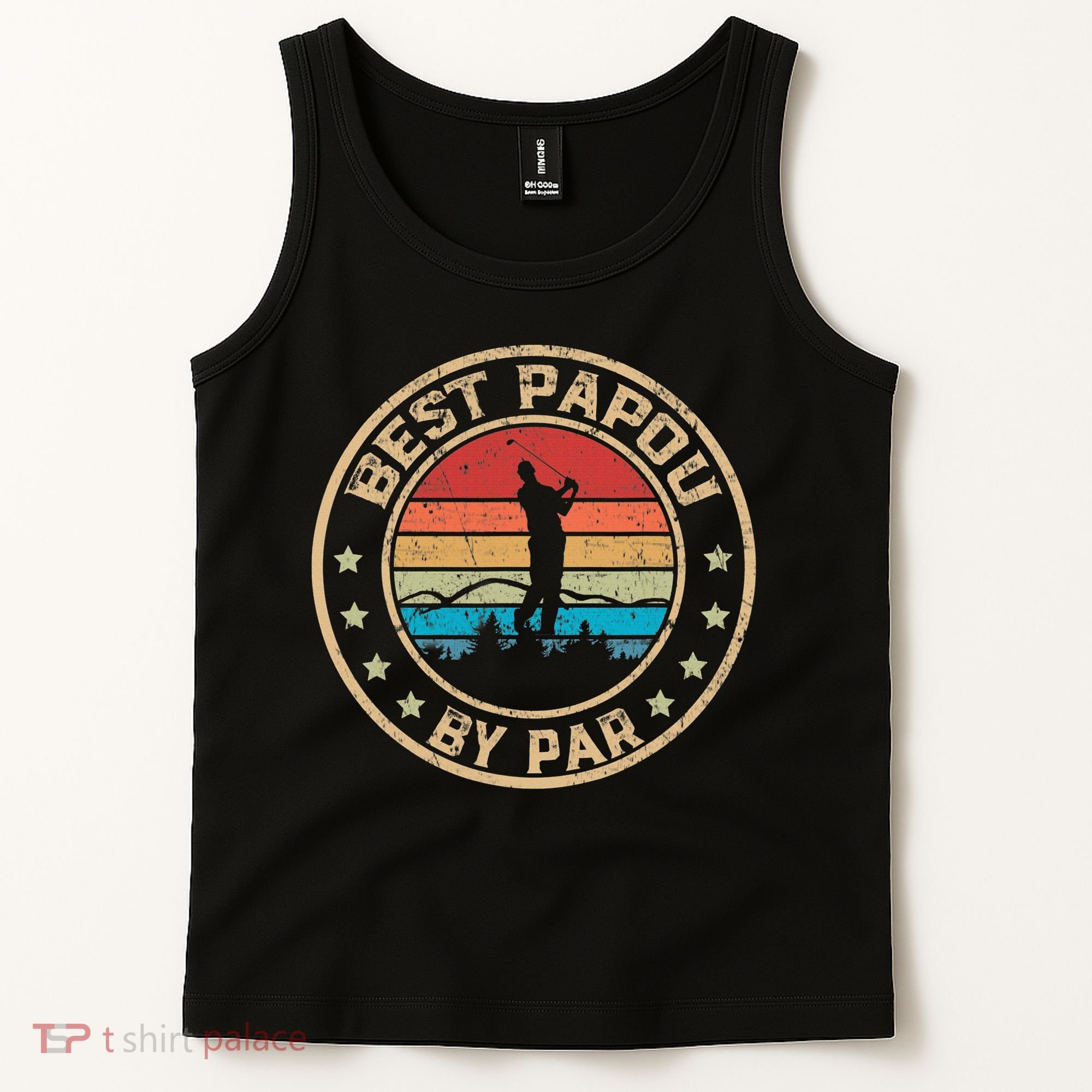 Best Papou By Par Father's Day Funny Golfing Tank Top