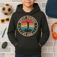 Best Papou By Par Father's Day Funny Golfing Kids Hoodie thumb 2