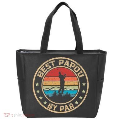 Best Papou By Par Father's Day Funny Golfing Tote Bag