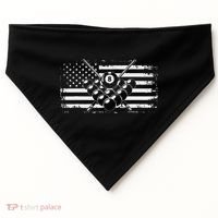 Billiards Pool Billiards American Flag Gift USA-Made Doggie Bandana thumb 0