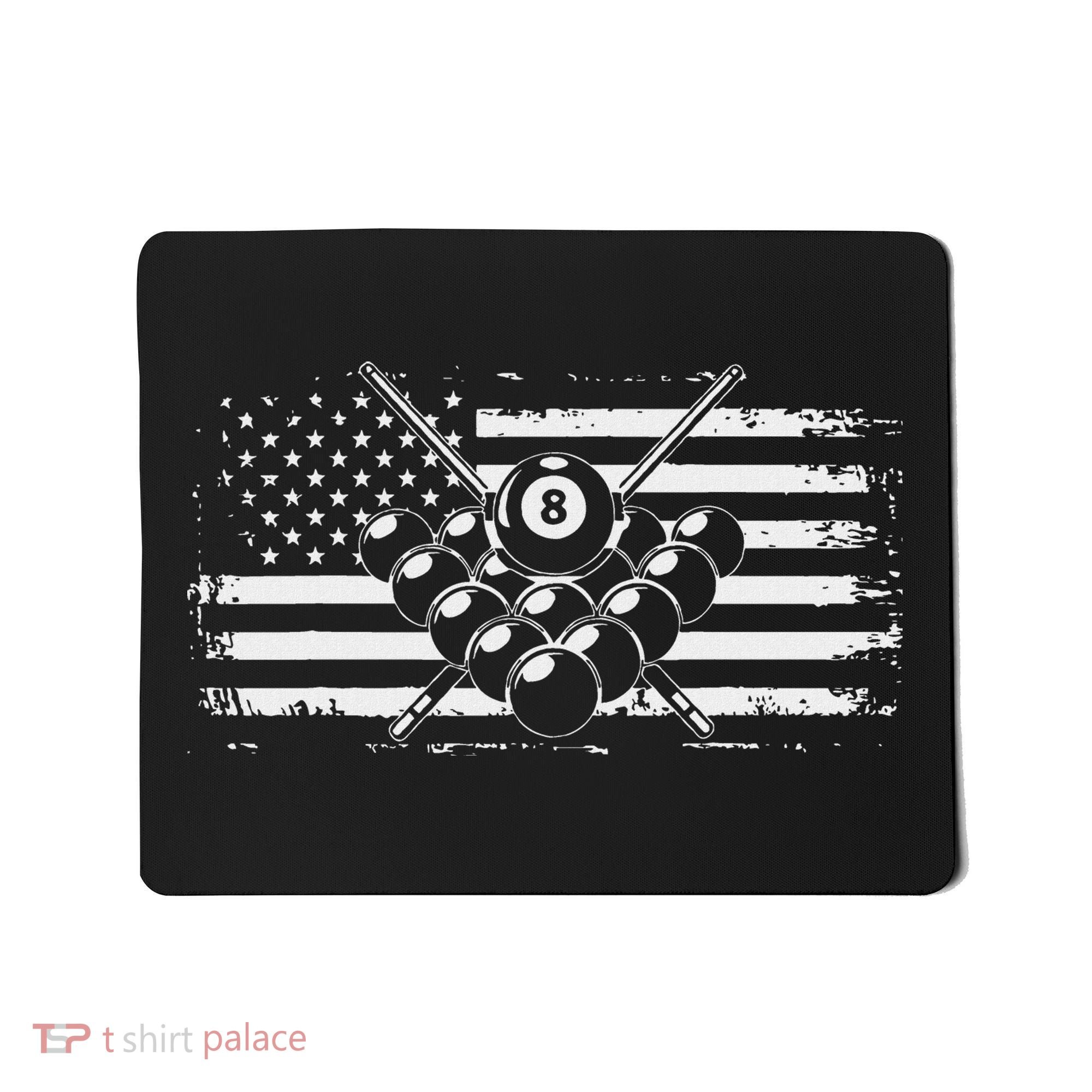 Billiards Pool Billiards American Flag Gift Mousepad