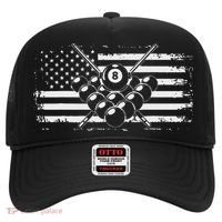Billiards Pool Billiards American Flag Gift Hat thumb 0