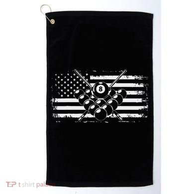 Billiards Pool Billiards American Flag Gift Golf Towel